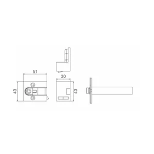 stainless steel concealed door chain for home and apartment door safety