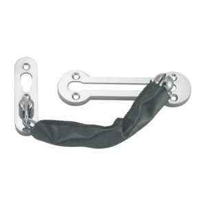 stainless steel door chain with leather cover for home and apartment door safety