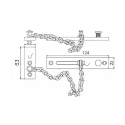 stainless steel door chain safety catch restrictor for home and apartment doors