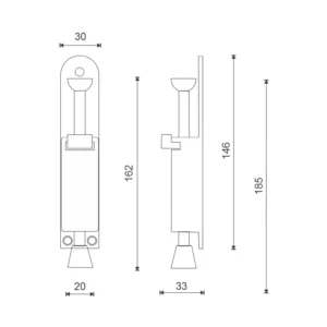 stainless steel foot operated door holder for commercial and residential doors