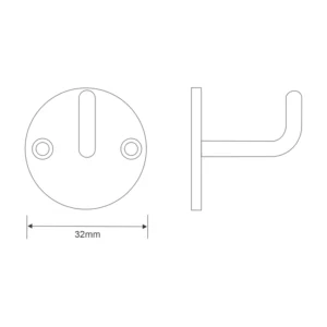 stainless steel hat and coat hook with rose for wall mounted use