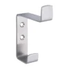 stainless steel hat and coat hook with 2 hooks for wall mounted use