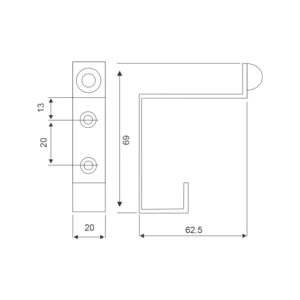 stainless steel hat and coat hook with rubber buffer for wall mounted use