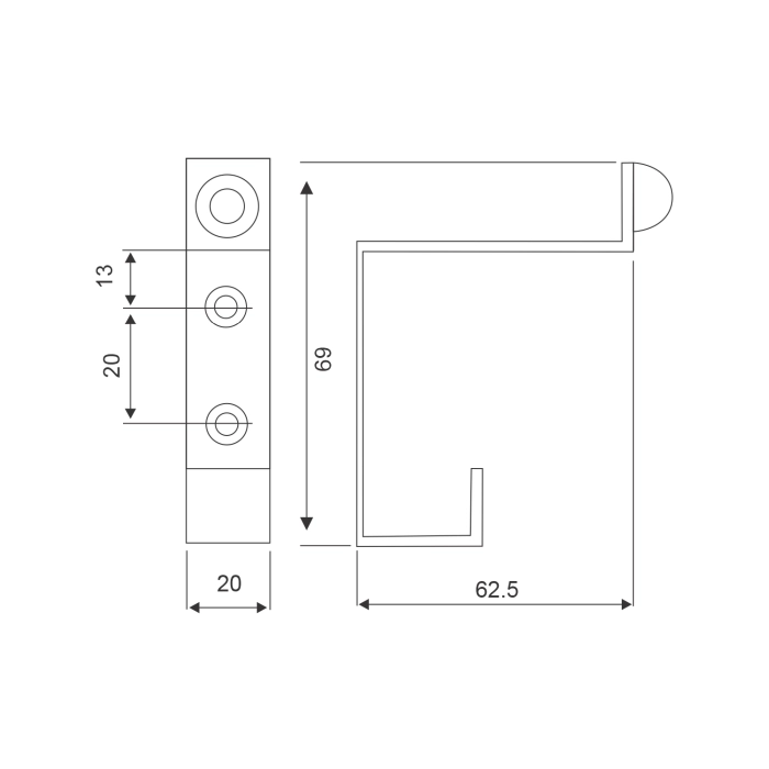 stainless steel hat and coat hook with rubber buffer for wall mounted use
