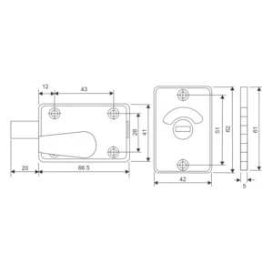 euro profile cylinder pull for doors and cabinets