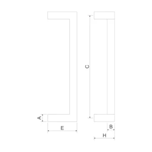 EuroArt Stainless Steel Elegante Modern Door Pull Handle