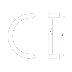 Premium stainless steel C shaped door pull handle for modern wooden and glass doors