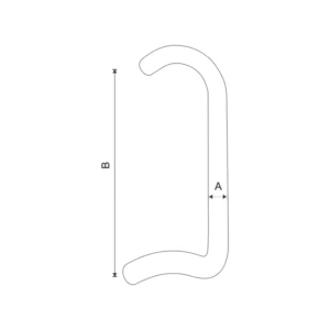 EuroArt SS Cranked Back-to-Back Door Pull Handle