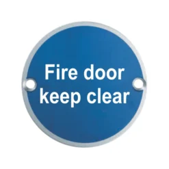 circular fire door keep clear signage for commercial and public buildings