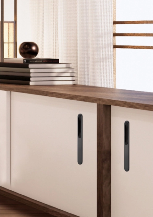 Aluminium Convex flush pull cabinet handle modern furniture handle for wardrobe cabinets