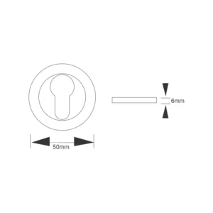 Round Euro Profile Escutcheon