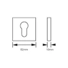 Euro Profile Square Escutcheon