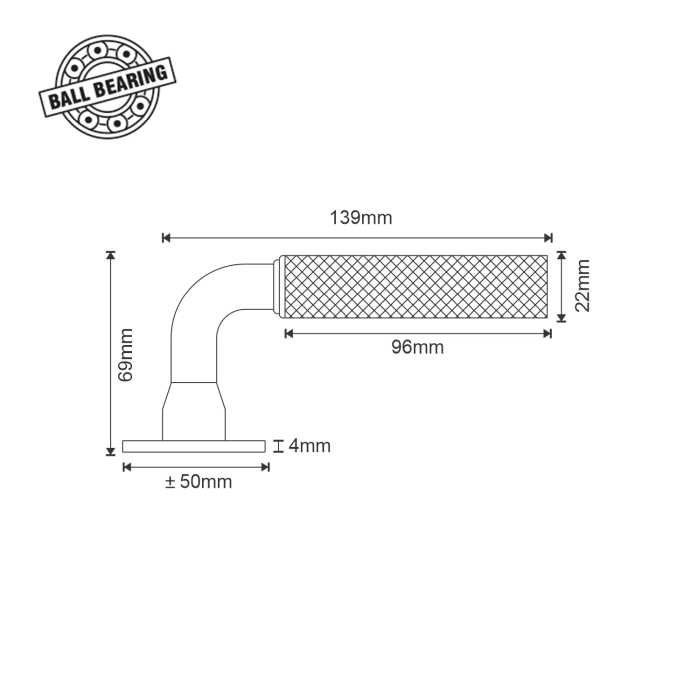 EuroArt premiour modern entrance door lever handle with escutcheon