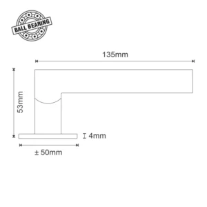 EuroArt premiour modern entrance door lever handle with escutcheon