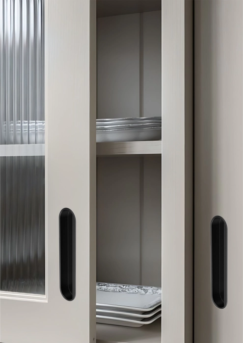 Aluminium Olly flush pull cabinet handle modern furniture handle for wardrobe cabinets