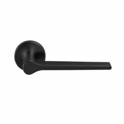 Alternative view of Brass Lever Handle Round Rose with Escutcheons 120mm EuroArt