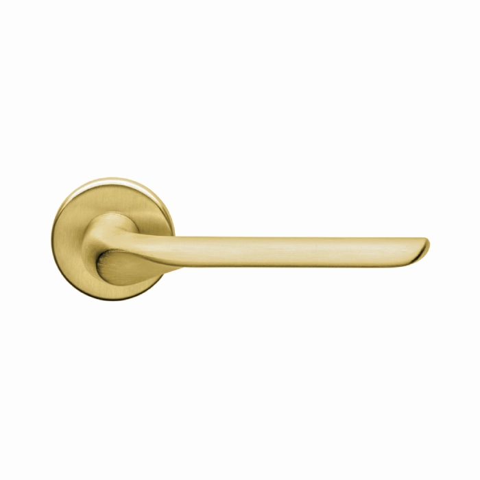 Satin Champagne Gold Brass Lever Handle