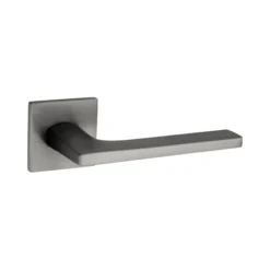 Alternative view of Brass Lever Handle Square Rose Length 143mm EuroArt