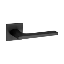 Brass Lever Handle Square Rose Length 143mm EuroArt