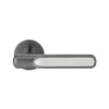 Brass Lever Handle on Round Rose with Escutcheons