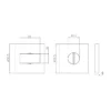 Stainless Steel Square Thumbturn and Release