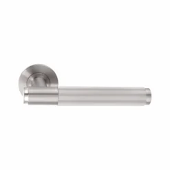 Stainless Steel Lever Handle on Round Rose