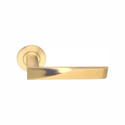 Alternative view of EuroArt Stainless Steel Lever Handle on Round Rose 135mm