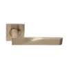 Stainless Steel Lever Handle on Square Rose