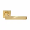 Stainless Steel Lever Handle on Square Rose