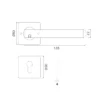 Lever Handle on Square Rose