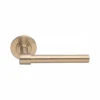 Stainless Steel Lever Handle on Round Rose