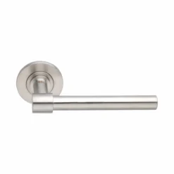 Stainless Steel Lever Handle on Round Rose