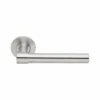 Stainless Steel Lever Handle on Round Rose