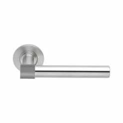Stainless Steel Lever Handle on Round Rose