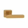 Brass Lever Handle on Square Rose