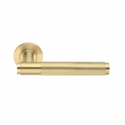 Stainless Steel Lever Handle on Round Rose