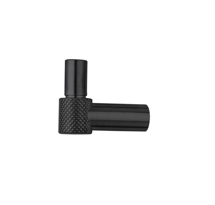 Stainless Steel Black PVD Knurled Coat Hook