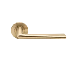 Alternative view of Stainless Steel Lever Handle Round Rose 129mm EuroArt