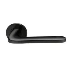 Stainless Steel Lever Handle on Round Rose 132mm EuroArt