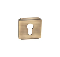 Brass Square Escutcheon Keyhole Cover